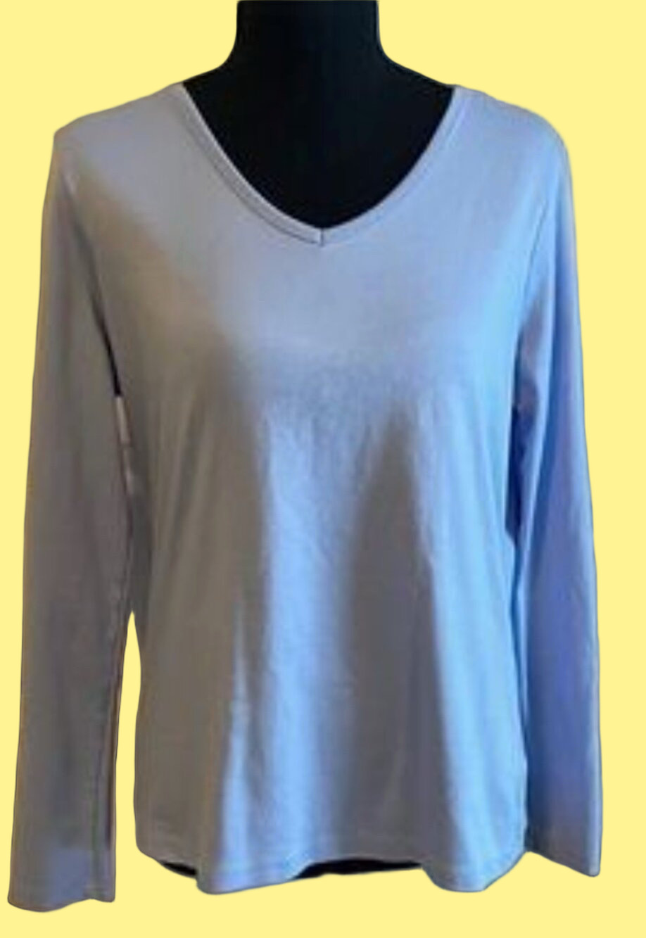 ☀️ LL Bean Women's Light Blue V-Neck Top/Tee
